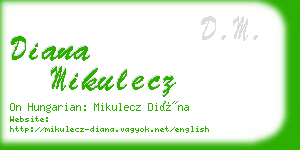 diana mikulecz business card
